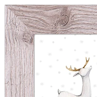 Designs Direct 14" x 11" Snow Reindeers Western White Framed Print