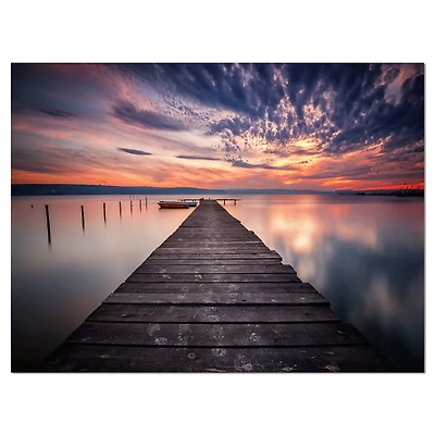 Designart - Colorful Sunset Over Lake