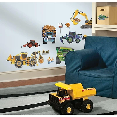 RoomMates Construction Vehicles Peel & Stick Wall Decals
