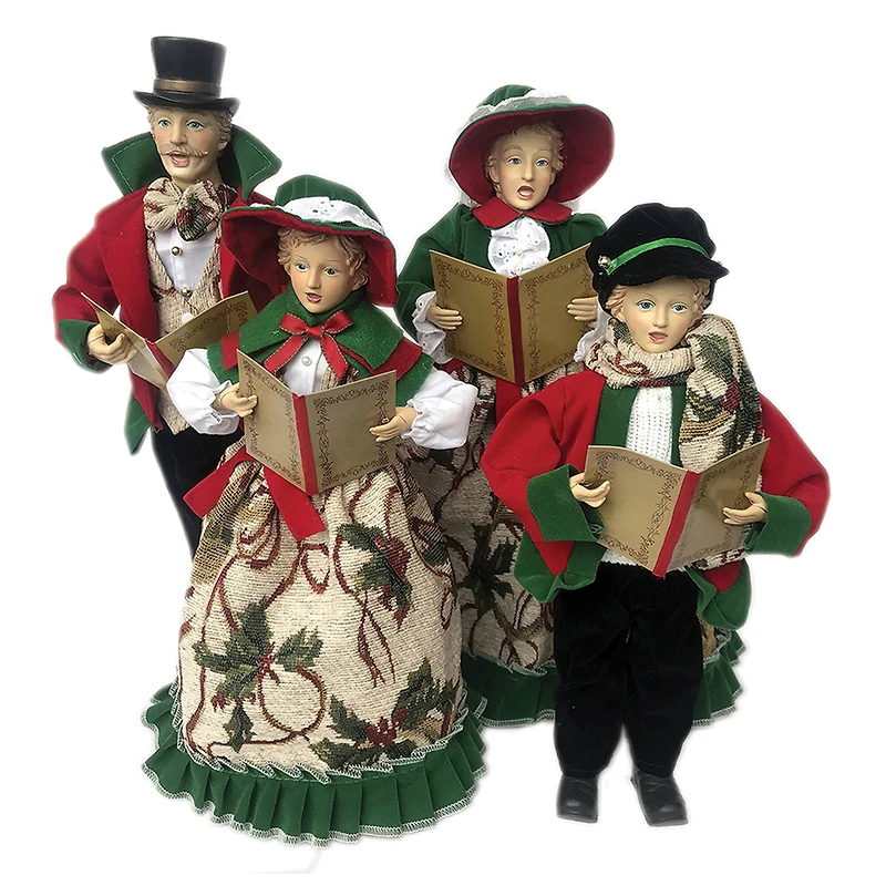Santa's Workshop Medium Holly Caroler Set