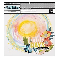 Vicki Boutin Print Shop Painted Backgrounds Mixed Media Paper Pad, 12" x 12"