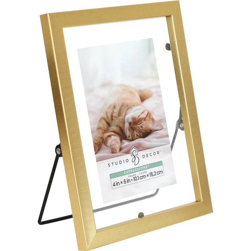Expressions™ Gold Tabletop Float Frame by Studio Décor