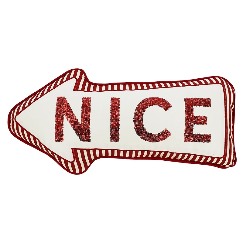 22" x 10" Nice & Naughty Double-Sided Throw Pillow by Ashland®