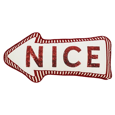 22" x 10" Nice & Naughty Double-Sided Throw Pillow by Ashland®