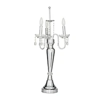 Silver Metal Table Lamp 16" x 16" x 31