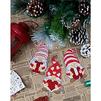 Luca-S Gnomes Of Valentine's Day Plastic Canvas Counted Cross Stitch Kit