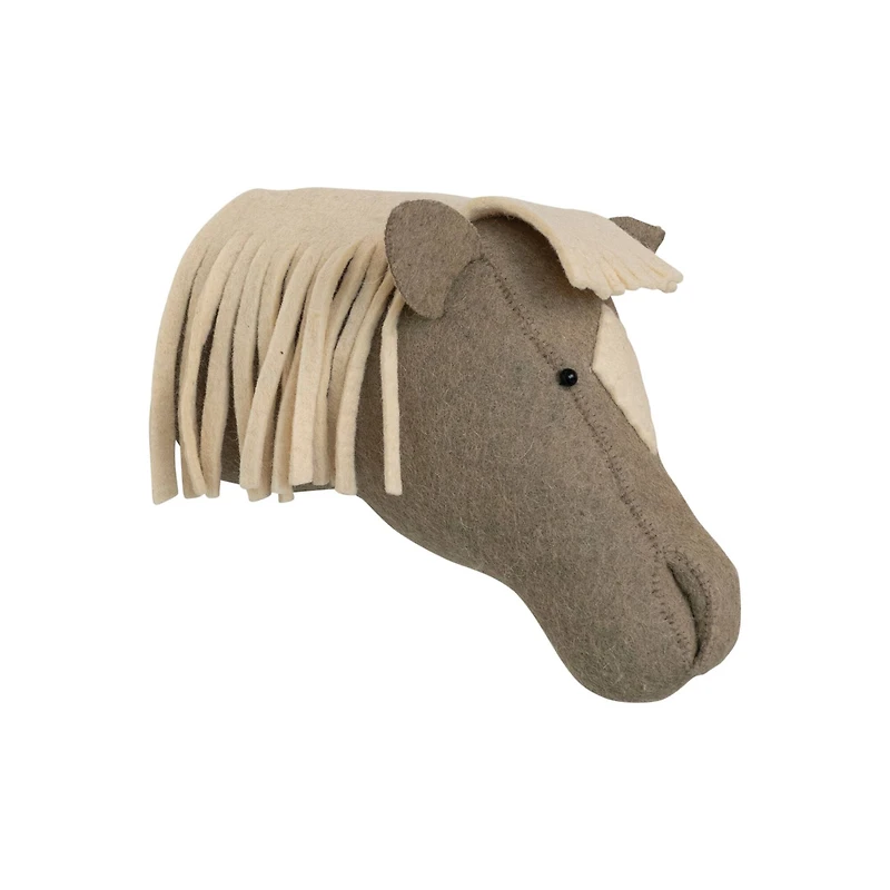 Hello Honey® 10" Gray Handmade Wool Felt Horse Head Wall Hanging