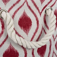 DII® Large Rectangle Ikat Barn Red Polyester Bin