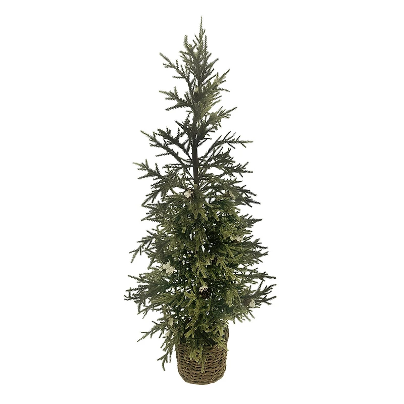 3ft. Unlit Snowy Pine & Pinecone Artificial Christmas Tree in Basket by Ashland®