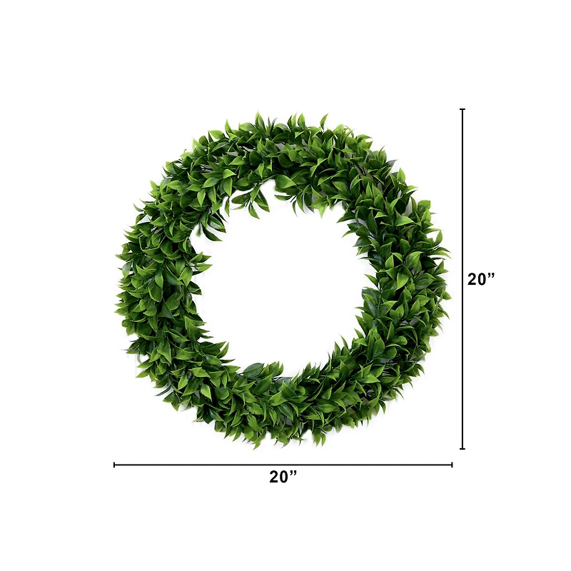 20" Artificial Bay Leaf Wreath