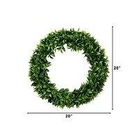 20" Artificial Bay Leaf Wreath