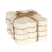 Hello Honey Tuscan Elegance Travertine Coaster Set, 4ct.