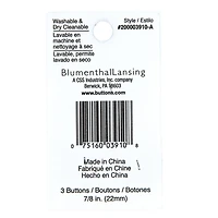 Spectrum Cool 7/8" Dark Navy Blue 4-Hole Buttons, 3ct.