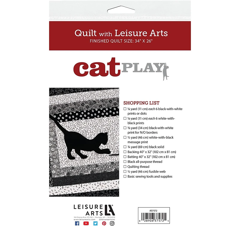 Leisure Arts® Cat At Play Quilt Pattern