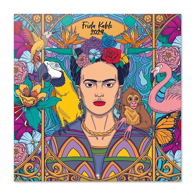 TF Publishing 2024 Frida Kahlo Bilingual Wall Calendar
