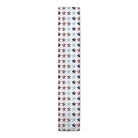 Floral Stars Pattern Cotton Twill Runner