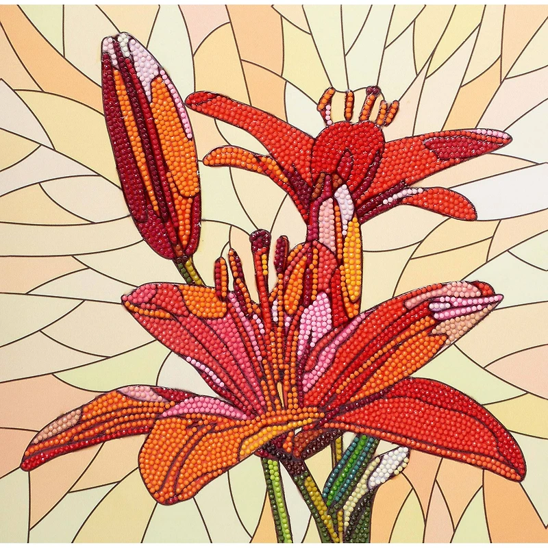 Diamond Art® Stain Glass Lily Intermediate Kit