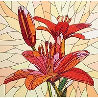 Diamond Art® Stain Glass Lily Intermediate Kit