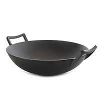 General Store Addlestone 14" Heavy Duty Cast Iron Wok with Wood Lid