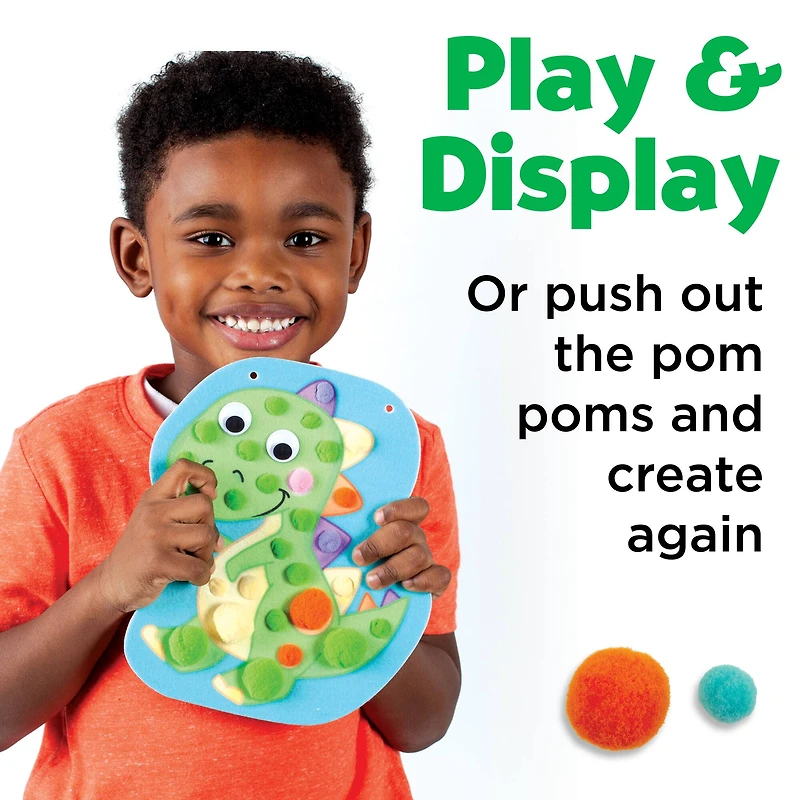 Creativity for Kids® Dinosaurs Pom Pom Pictures Kit