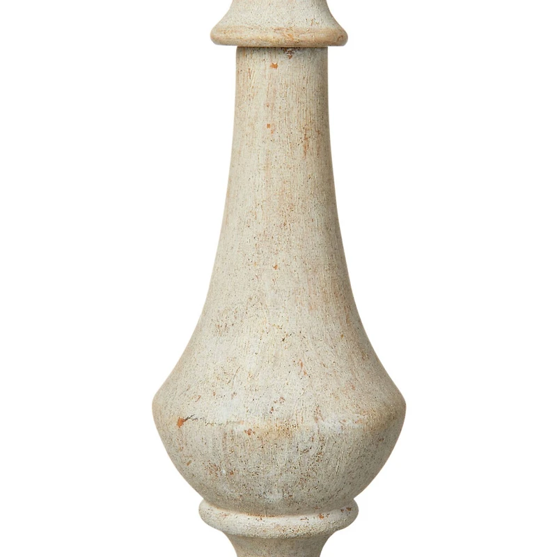 Hello Honey® Robert Stevenson Lighting Magnolia 25" Matte Black 5-Light White Washed Wood and Metal Chandelier