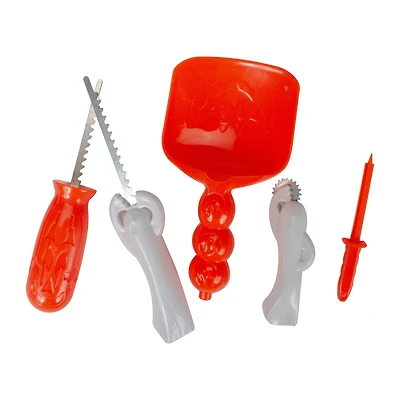 White & Orange Pumpkin Carving Kit