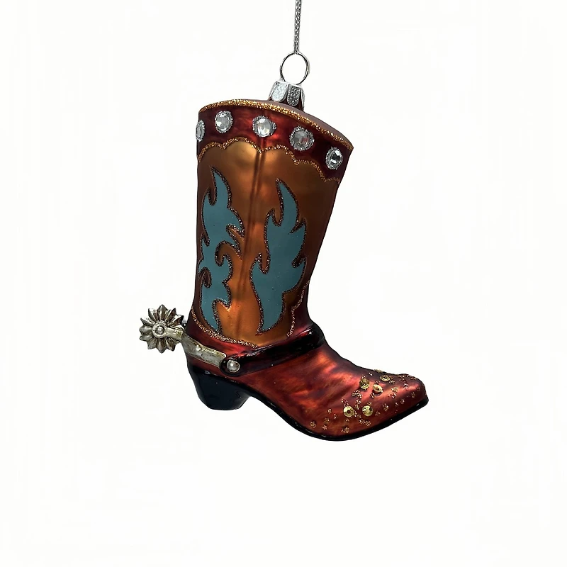 4.75" Cowboy Boot Glass Ornament by Ashland®