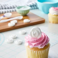 Sweet Tooth Fairy® White Rose Icing Decorations, 8ct.