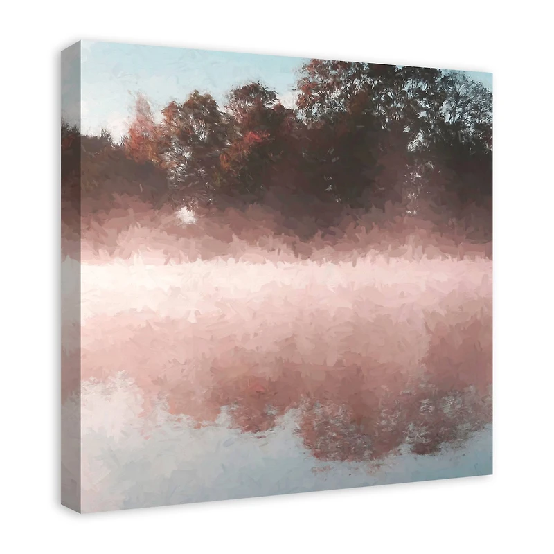 Tree Lake Reflection Canvas Wall Art