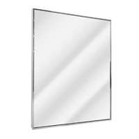 Head West® Glossy Chrome Float Rectangular Wall Mirror