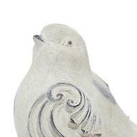 Tan Stone Country Garden Bird Sculpture Set