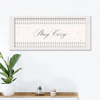 36" Stay Cozy White Framed Print Wall Art