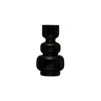 Hello Honey® 10" Black Glass Vase