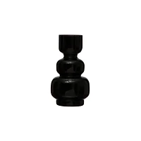 Hello Honey® 10" Black Glass Vase