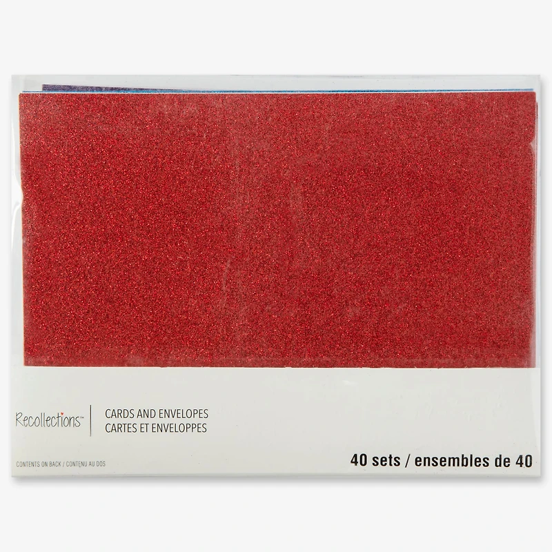 Glitter Rainbow Cards & Envelopes by Recollections™, 5" x 7"