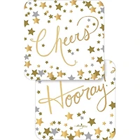 JAM Paper Confetti Cheers Coasters, 60ct.