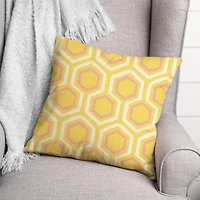 Bright Hexagons Throw Pillow