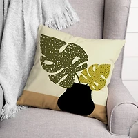 Spotted Monsteras 18" x 18" Throw Pillow