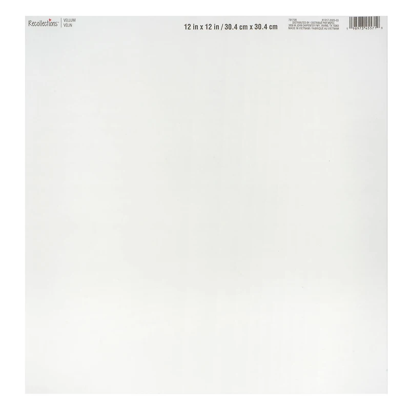 12" x 12" White Vellum Paper by Recollections™