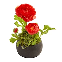 Ranunculus Artificial Arrangement (Set of 2)