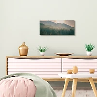 Stupell Industries Morning Sun over Misty Tree Forest Landscape Canvas Wall Art