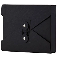 JAM Paper Black 5.25" x 6.75" Button & String Tie Portfolio 