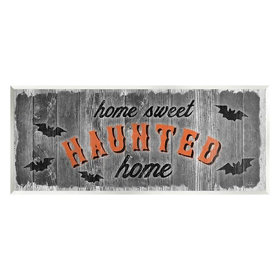 Stupell Industries Sweet Haunted Home Bats Sign Wall Plaque Art