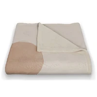 50" x 60" Mauve Boho Abstracted Landscape Coral Fleece Blanket