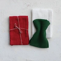 Hello Honey® 28" Green Woven Cotton Double Cloth Tea Towels, 3ct.