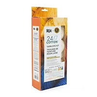 Lion Brand® Yarn Tangerine, Golden Yellow & Blue 24/7 Cotton® Yarn Rit® Kit