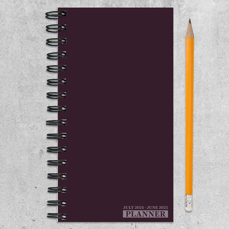 TF Publishing 2024-2025 Small Dark As Night Spiral Weekly Monthly Planner