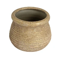 Hello Honey® 5.75" Gold Round Volcano Terra Cotta Planter