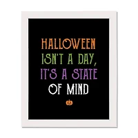 Halloween is a State of Mind White Framed Canvas Wall Art