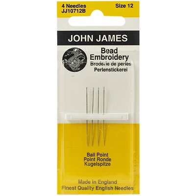 Colonial Needle John James Bead Embroidery Hand Needles, Size 12